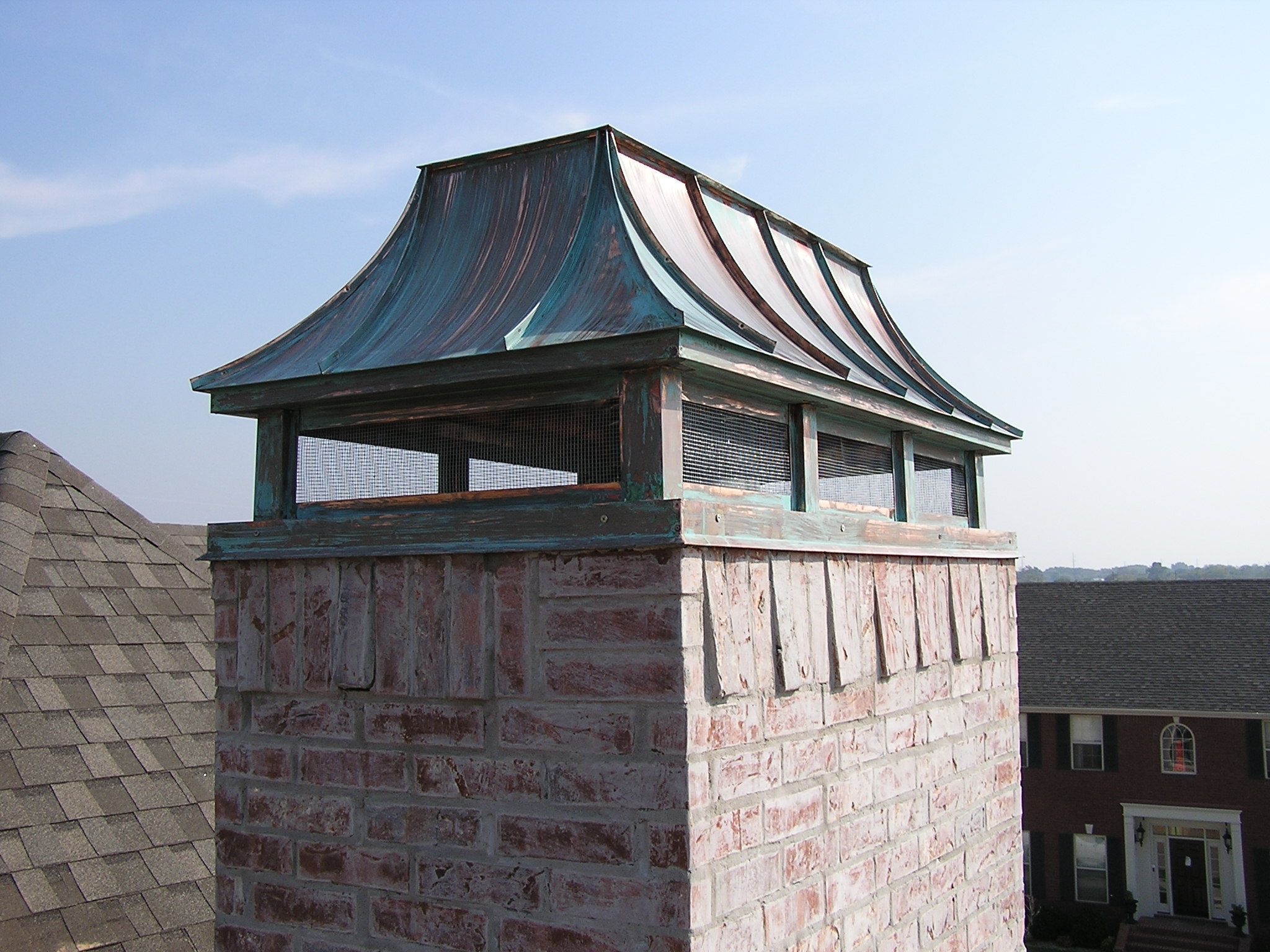 Chimney Cap Installed by Animals Out Chimney Sweep Birmingham Alabama